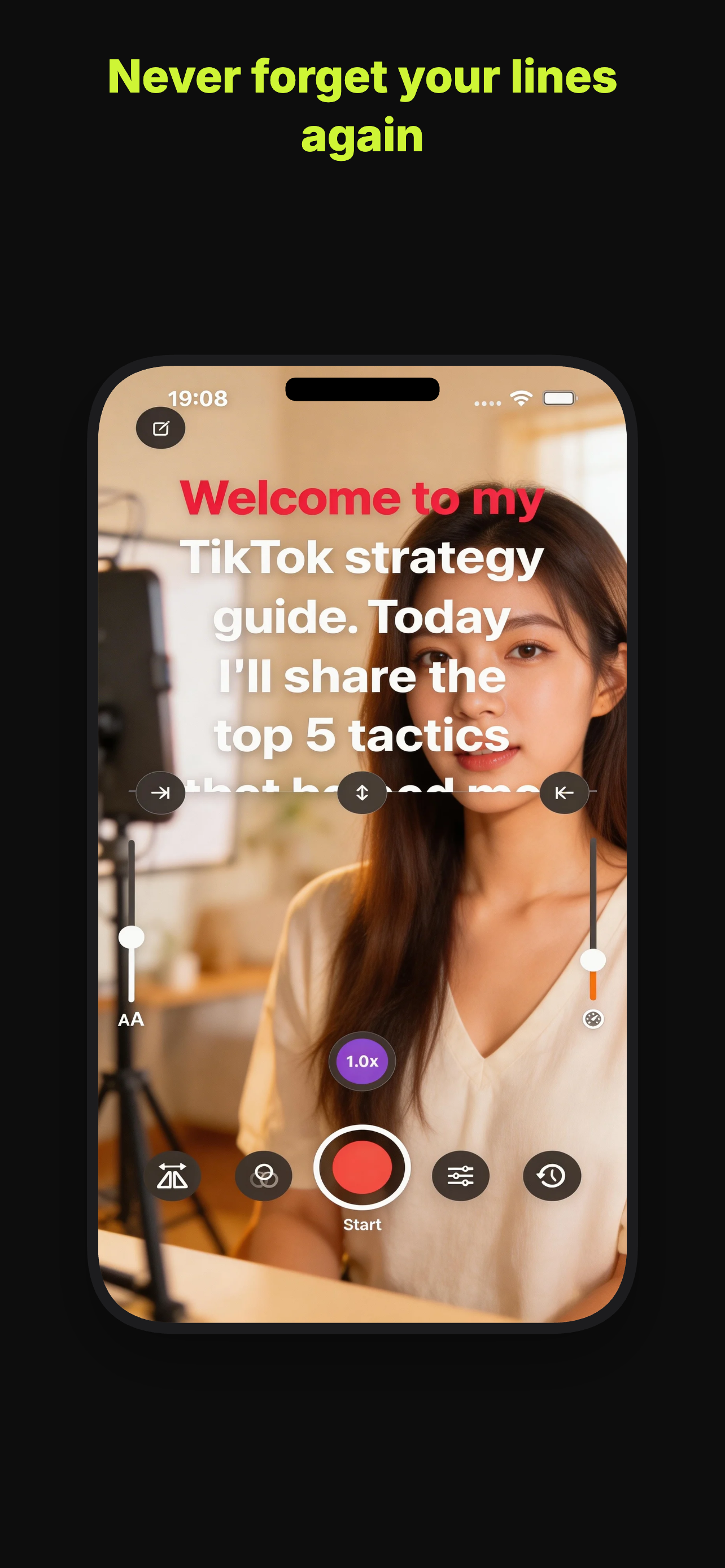 Viral Prompter iOS App Screenshot